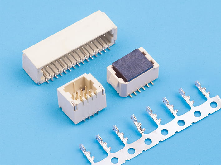 طقم موصل شريط من سلك إلى لوحة بطول 1.0 مم، وموصلات لوحة دوائر PCB، وحامل smt/smd أفقي